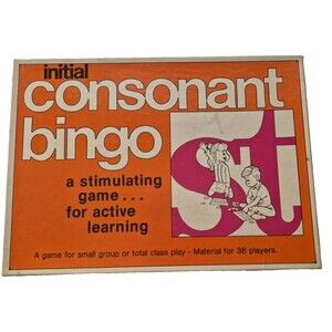 Vintage 1987 Trend Enterprises Initial Consonant BINGO Game Alphabet Reading